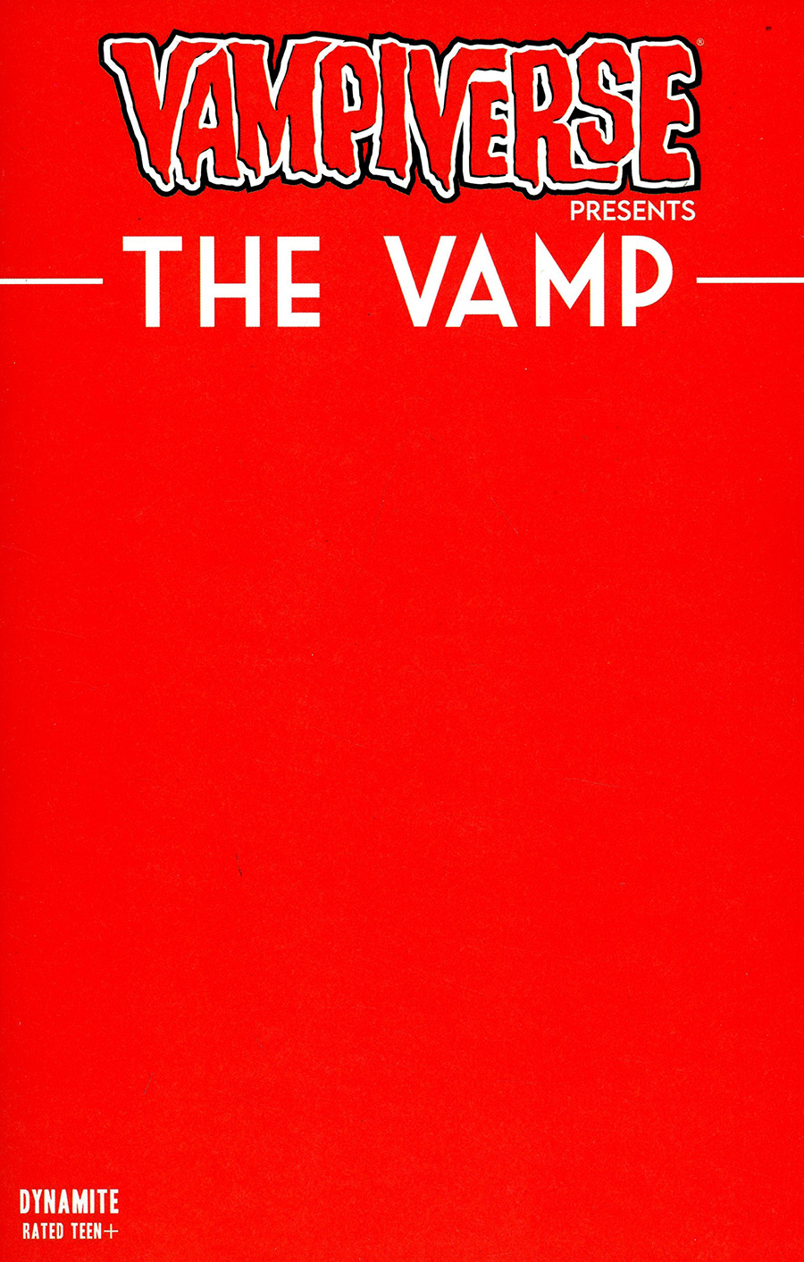 Vampiverse Presents The Vamp #1 (One Shot) Cover L Variant Red Blank Authentix Cover