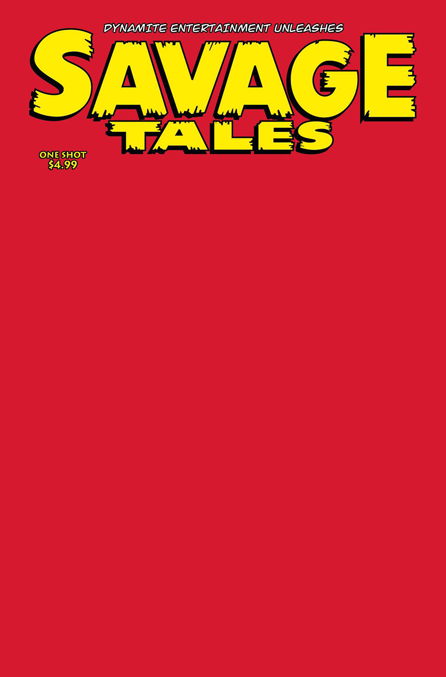 Savage Tales (DE) #1 (One Shot) Cover H Variant Red Blank Authentix Cover
