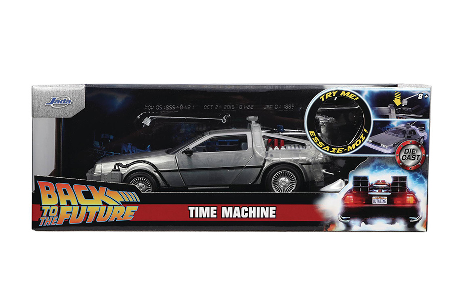 Back To The Future Part I Time Machine With Light 1/24 Scale Die-Cast Vehicle