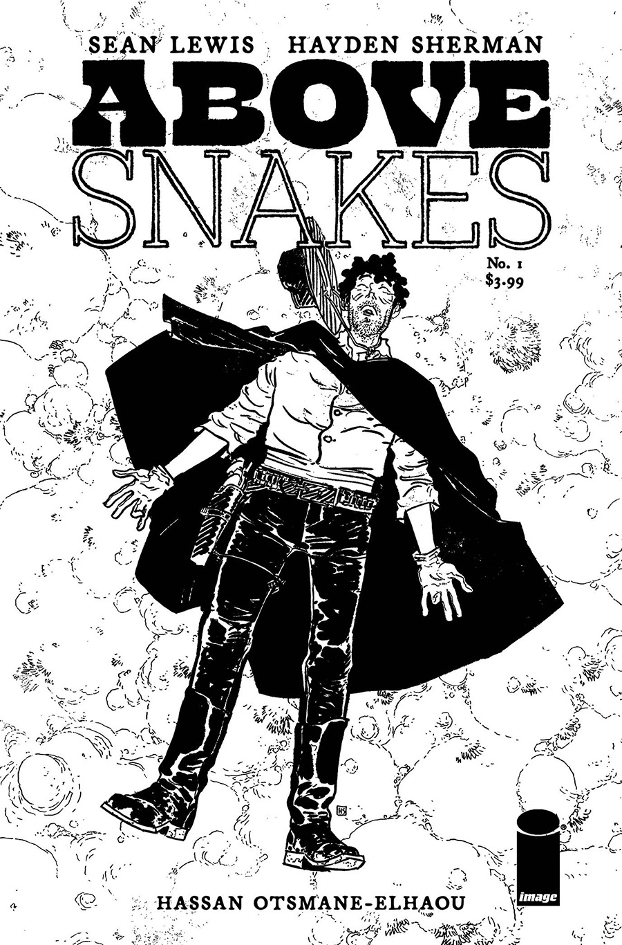 Above Snakes #1 Cover C Incentive Hayden Sherman Black & White Cover