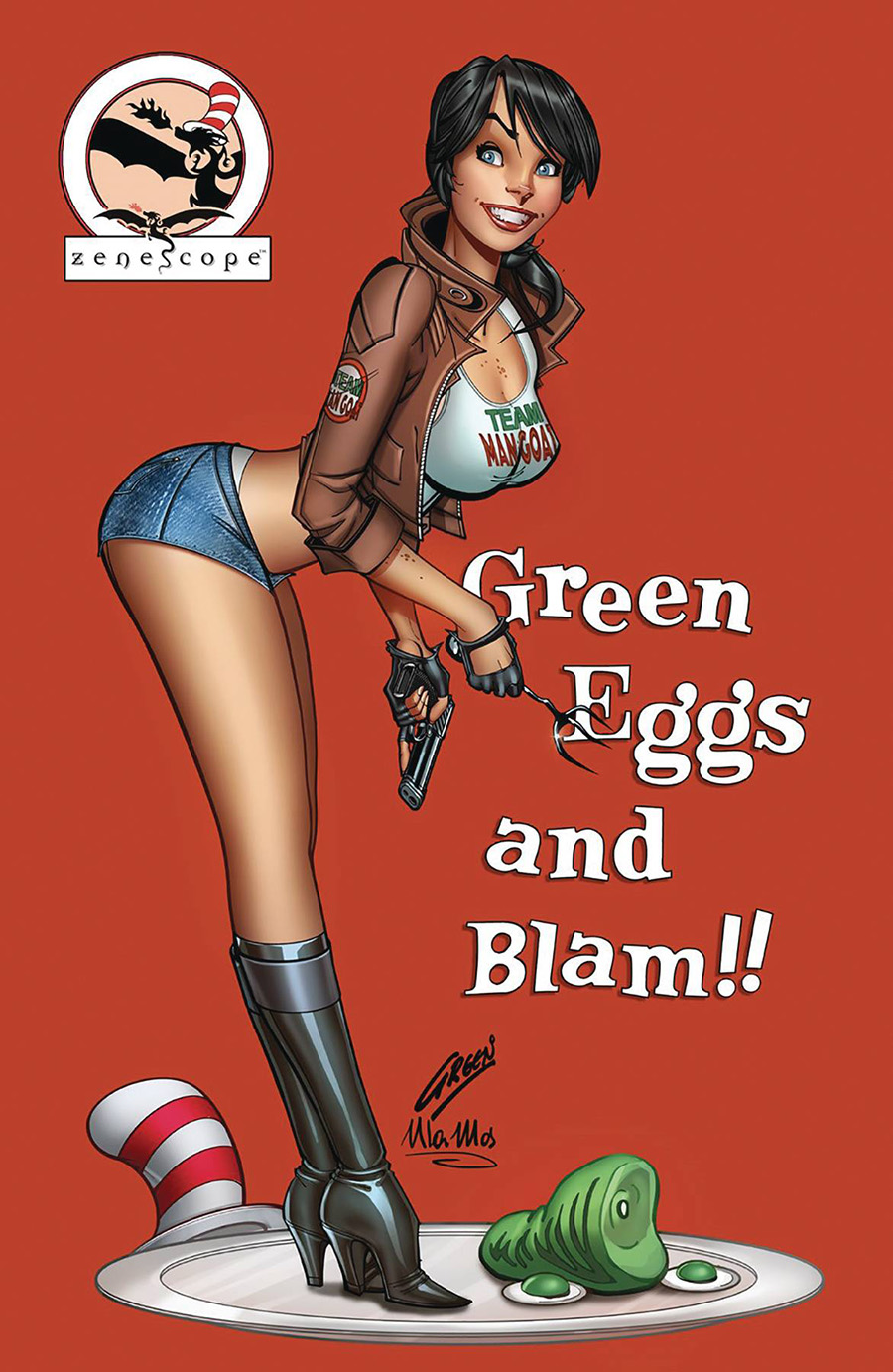 Man Goat And The Bunny Man Green Eggs And BLAM #1 Cover D Incentive Paul Green Variant Cover