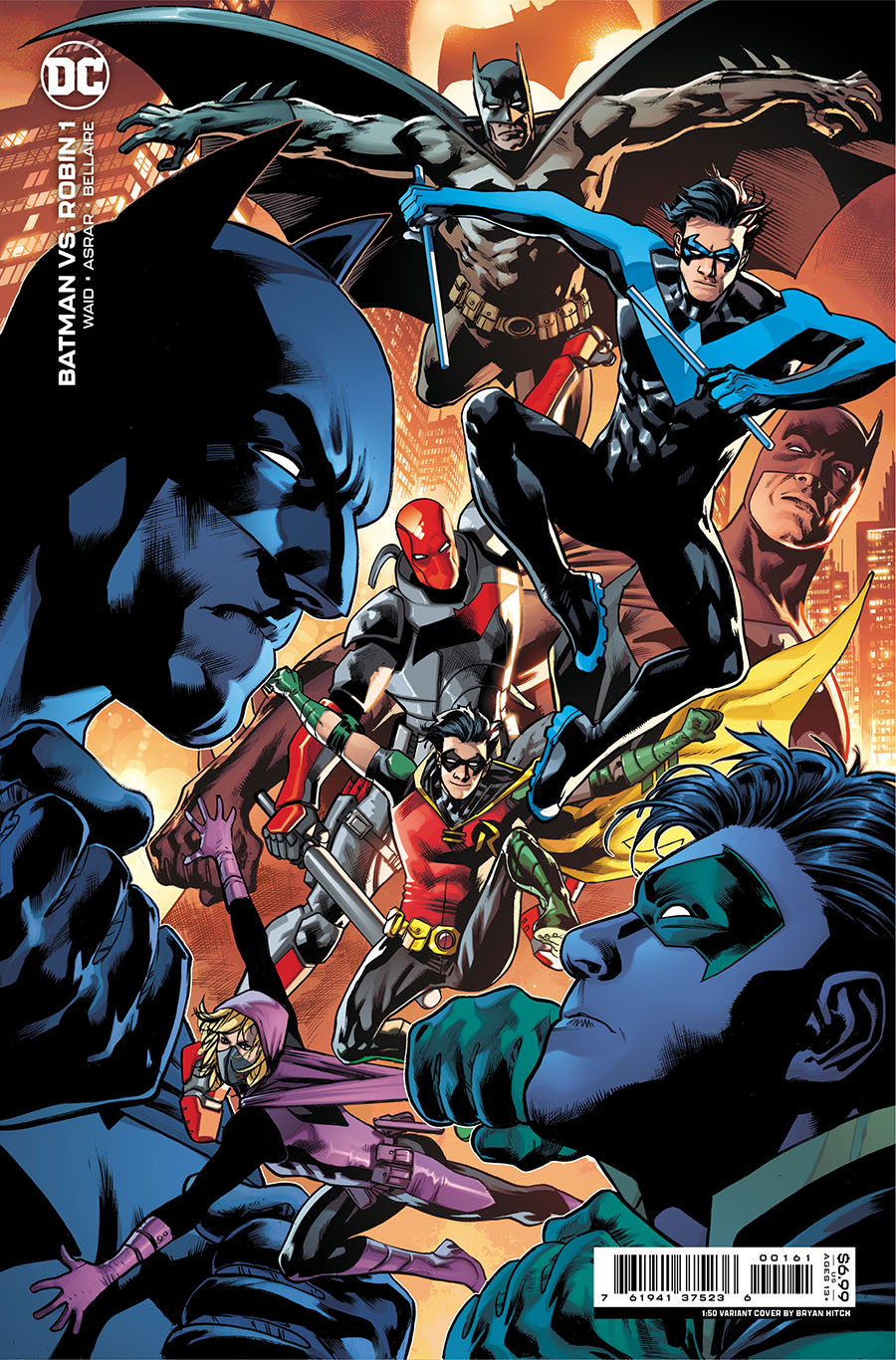 Batman vs Robin #1 Cover J Incentive Bryan Hitch Card Stock Variant Cover