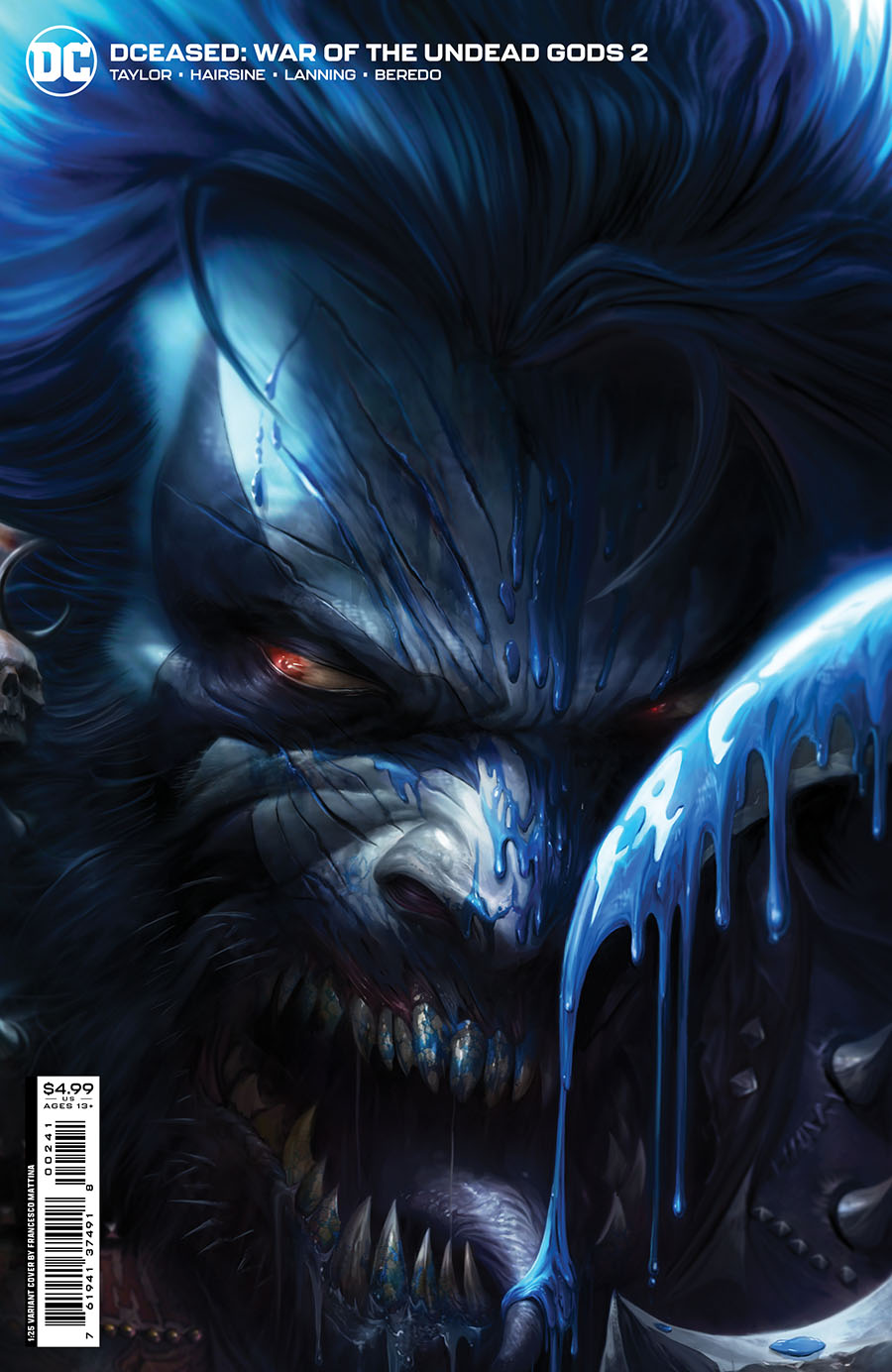 DCeased War Of The Undead Gods #2 Cover D Incentive Francesco Mattina Card Stock Variant Cover