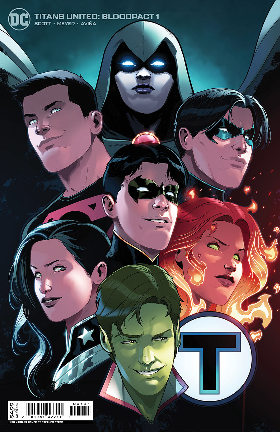 Titans United Bloodpact #1 Cover E Incentive Stephen Byrne Card Stock Variant Cover