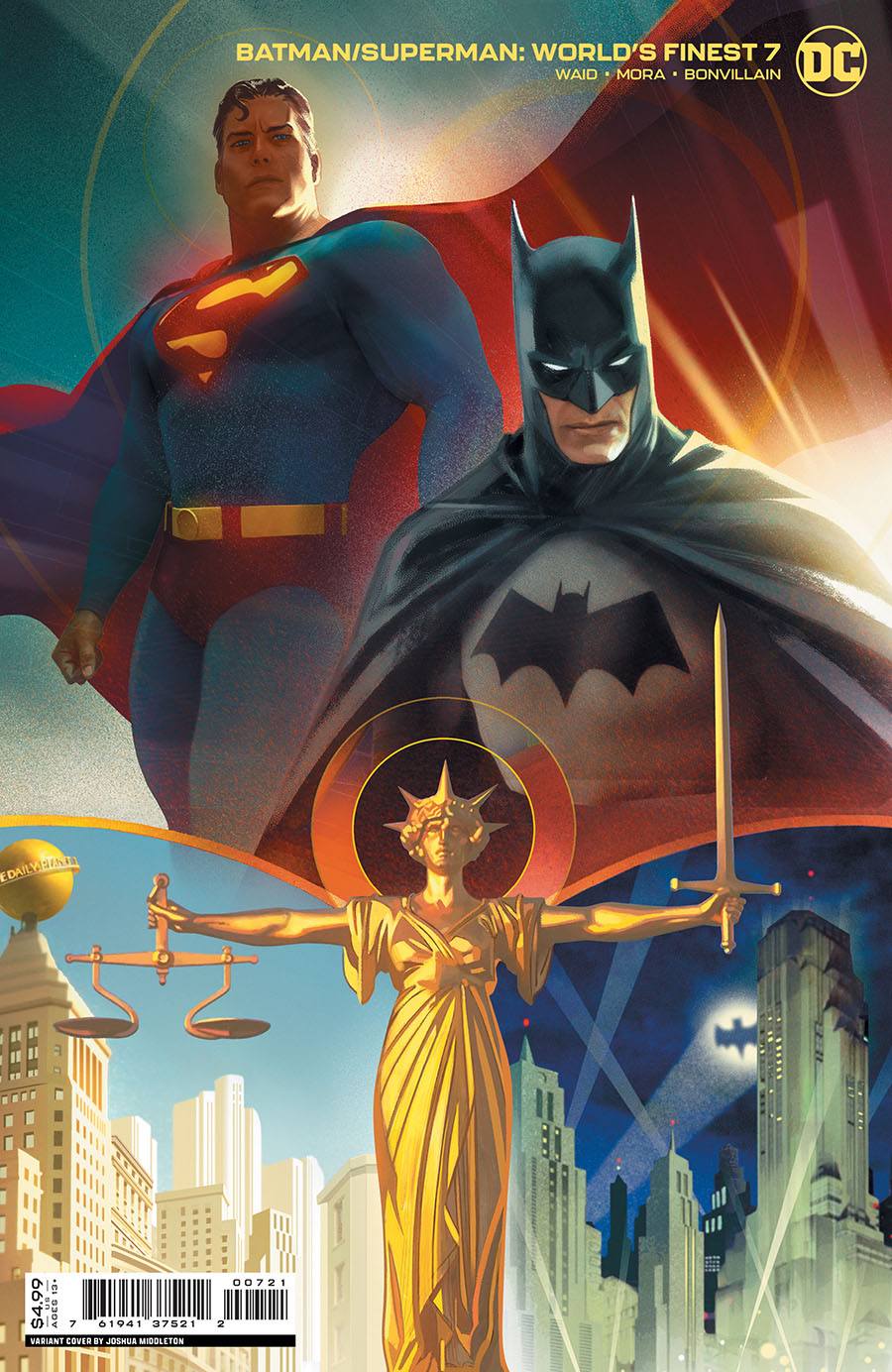 Batman Superman Worlds Finest #7 Cover B Variant Joshua Middleton Card Stock Cover
