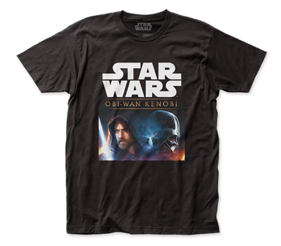 Star Wars Obi-Wan Kenobi Poster Fitted Jersey Black T-Shirt Large