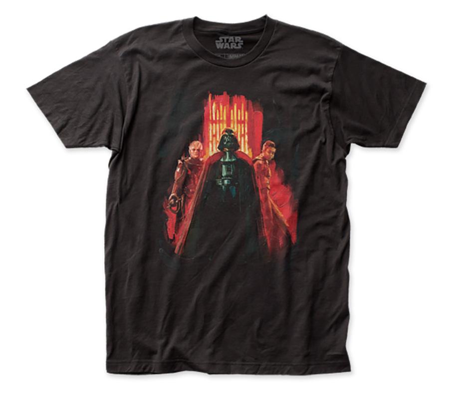 Star Wars Obi-Wan Kenobi Vader & The Inquisitors Fitted Jersey Black T-Shirt Large