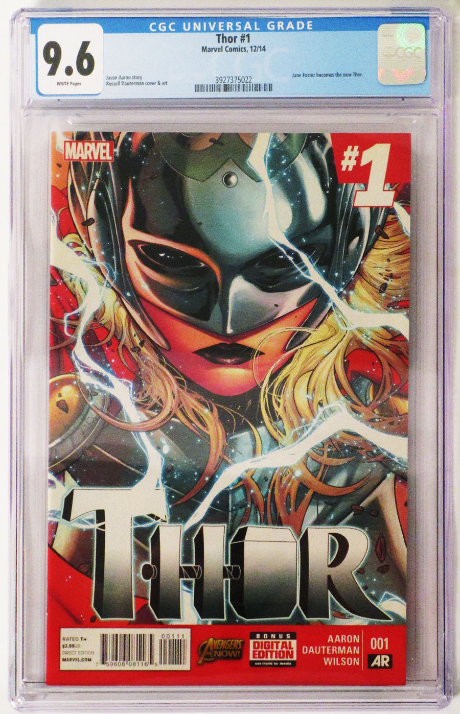 Thor Vol 4 #1 Cover P CGC 9.6 1st Ptg Regular Russell Dauterman Cover