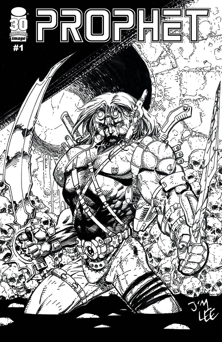 Prophet Remastered Edition #1 Cover J Incentive Jim Lee Black & White Cover