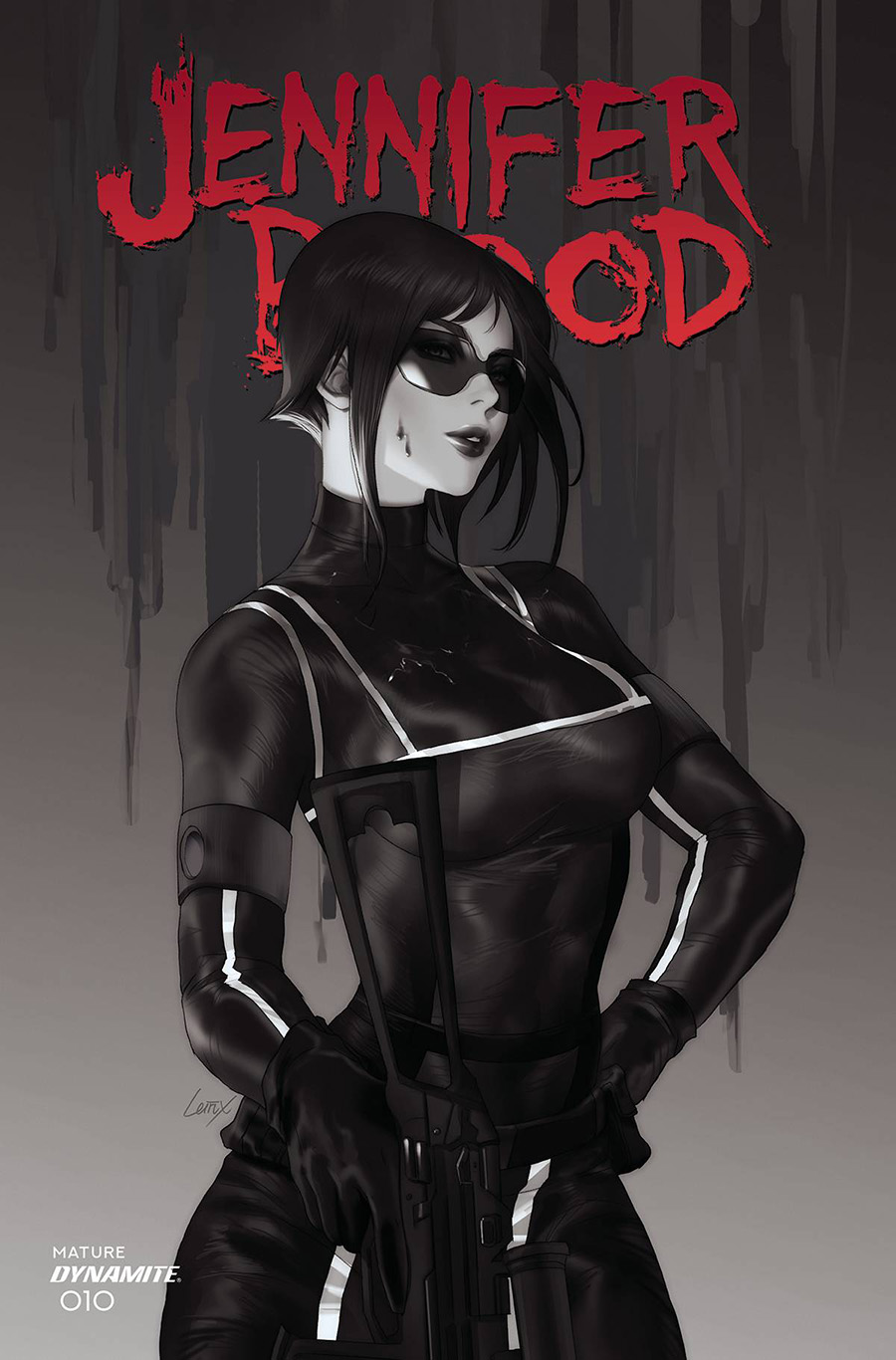 Jennifer Blood Vol 2 #10 Cover O Incentive Lesley Leirix Li Black & White Cover