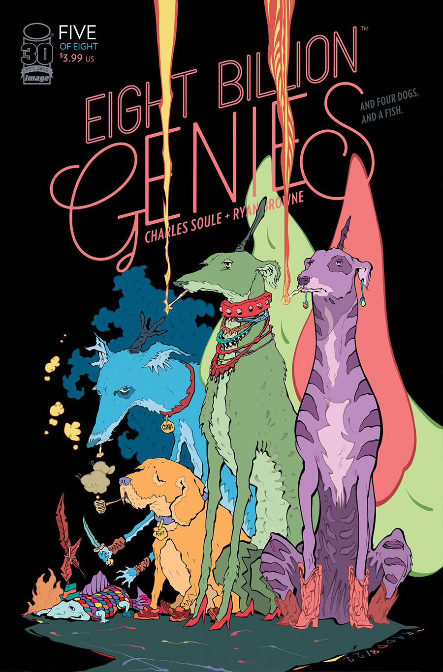 Eight Billion Genies #5 Cover B Variant Tradd Moore Cover (Limit 1 Per Customer)