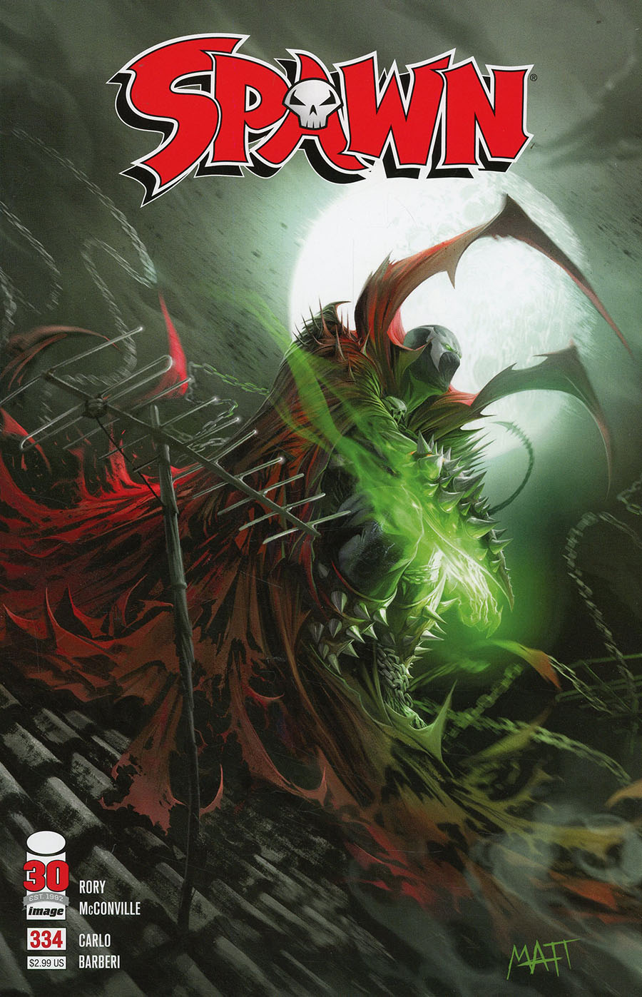 Spawn #334 Cover A Regular Francesco Mattina Cover