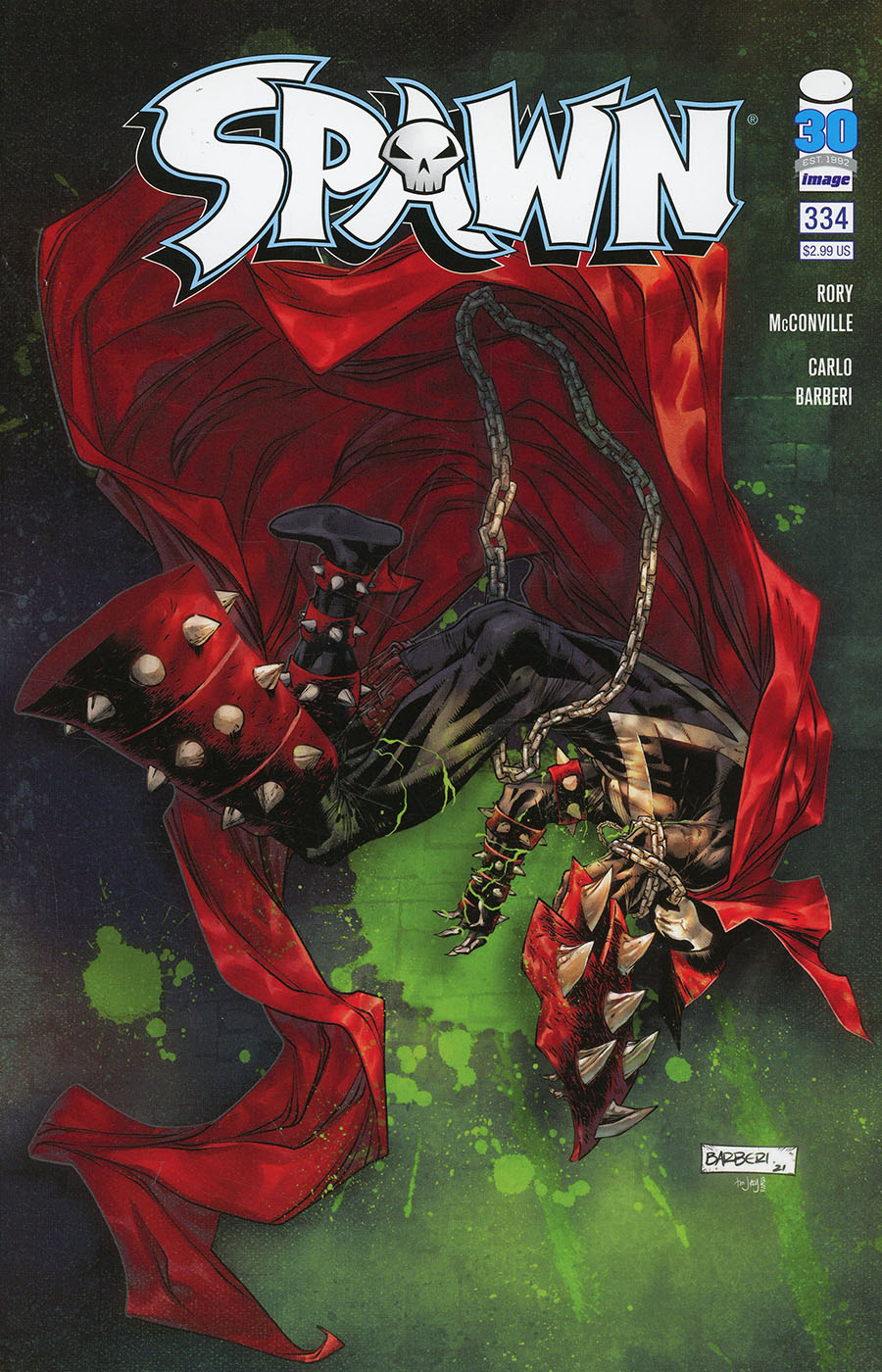 Spawn #334 Cover B Variant Carlo Barberi Cover