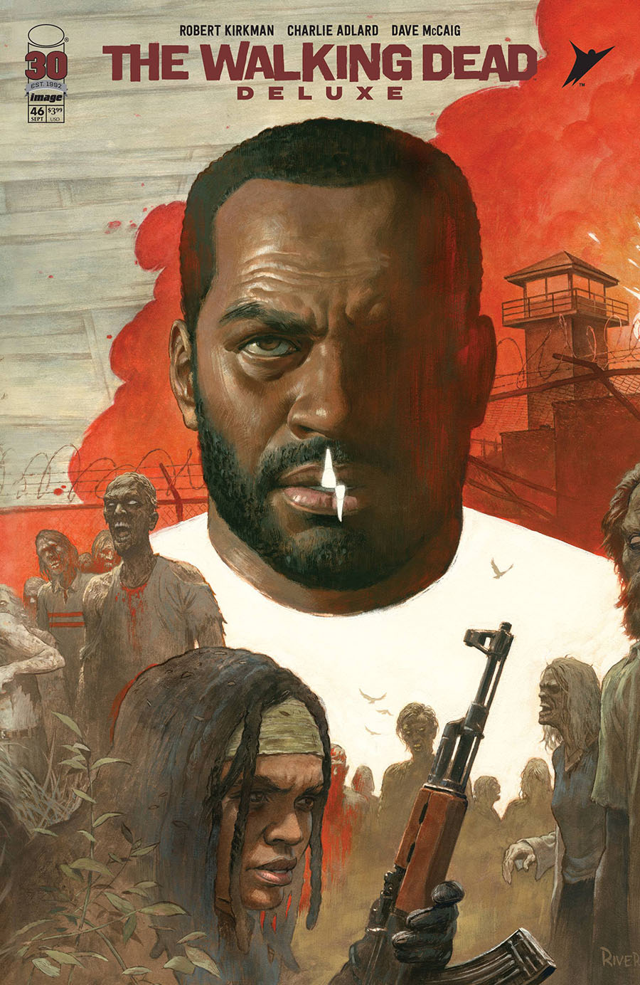 Walking Dead Deluxe #46 Cover C Variant Paolo Rivera Cover