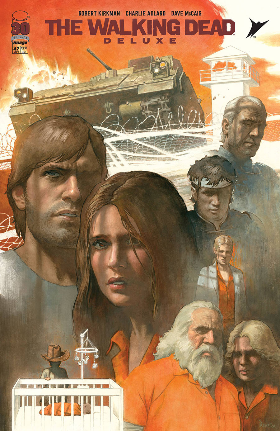 Walking Dead Deluxe #47 Cover C Variant Paolo Rivera Cover