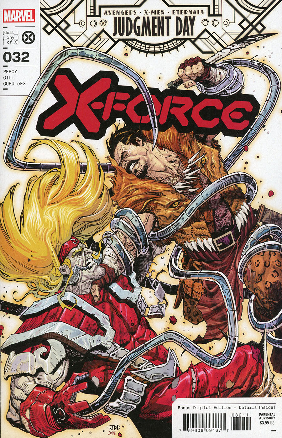 X-Force Vol 6 #32 Cover A Regular Joshua Cassara Cover (A.X.E. Judgment Day Tie-In)