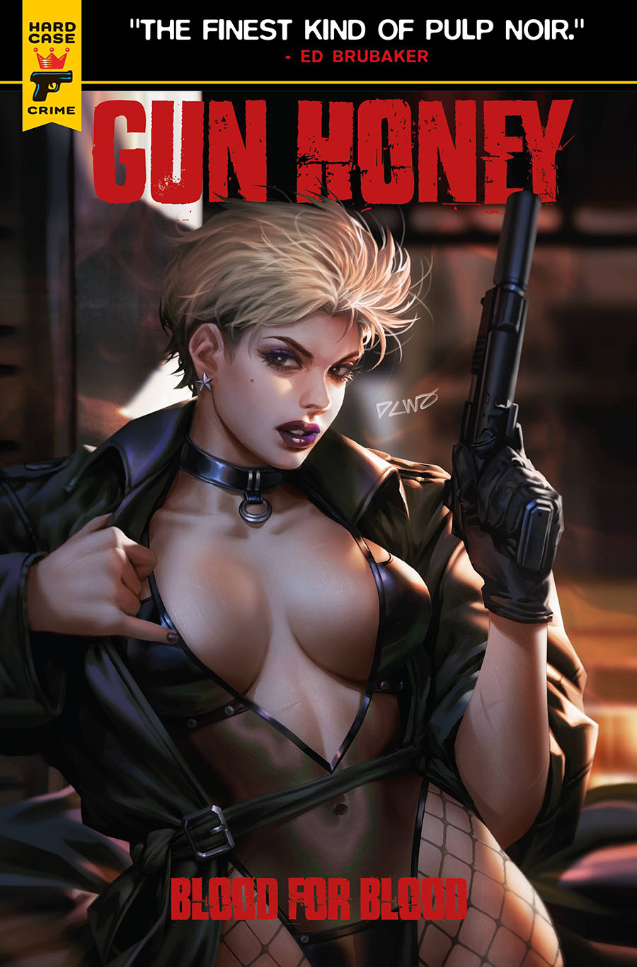 Hard Case Crime Gun Honey Blood For Blood #2 Cover A Regular Derrick Chew Cover