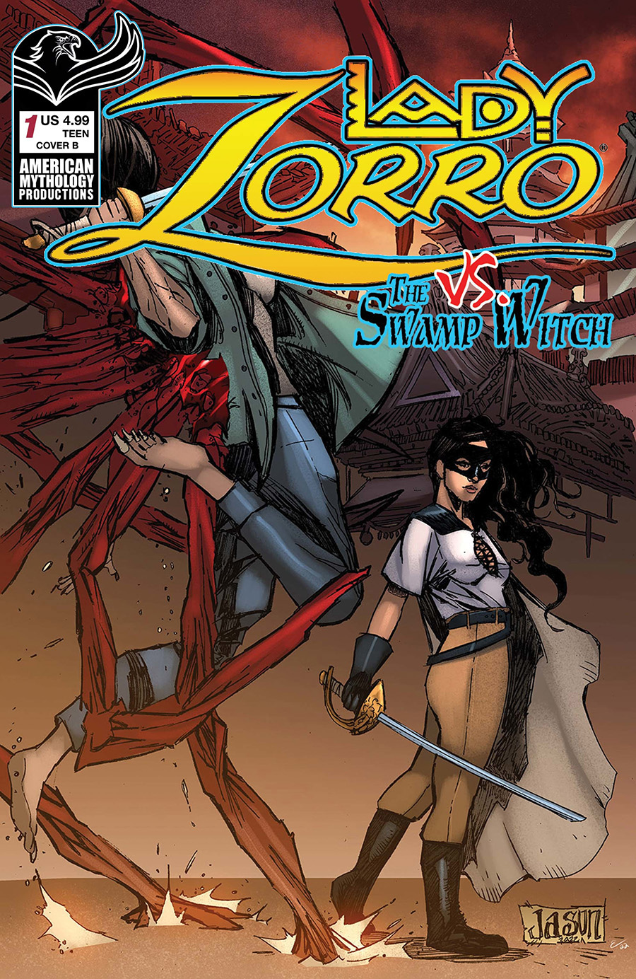 Lady Zorro vs The Swamp Witch #1 (One Shot) Cover B Variant Jason Craig Spider Monster Cover