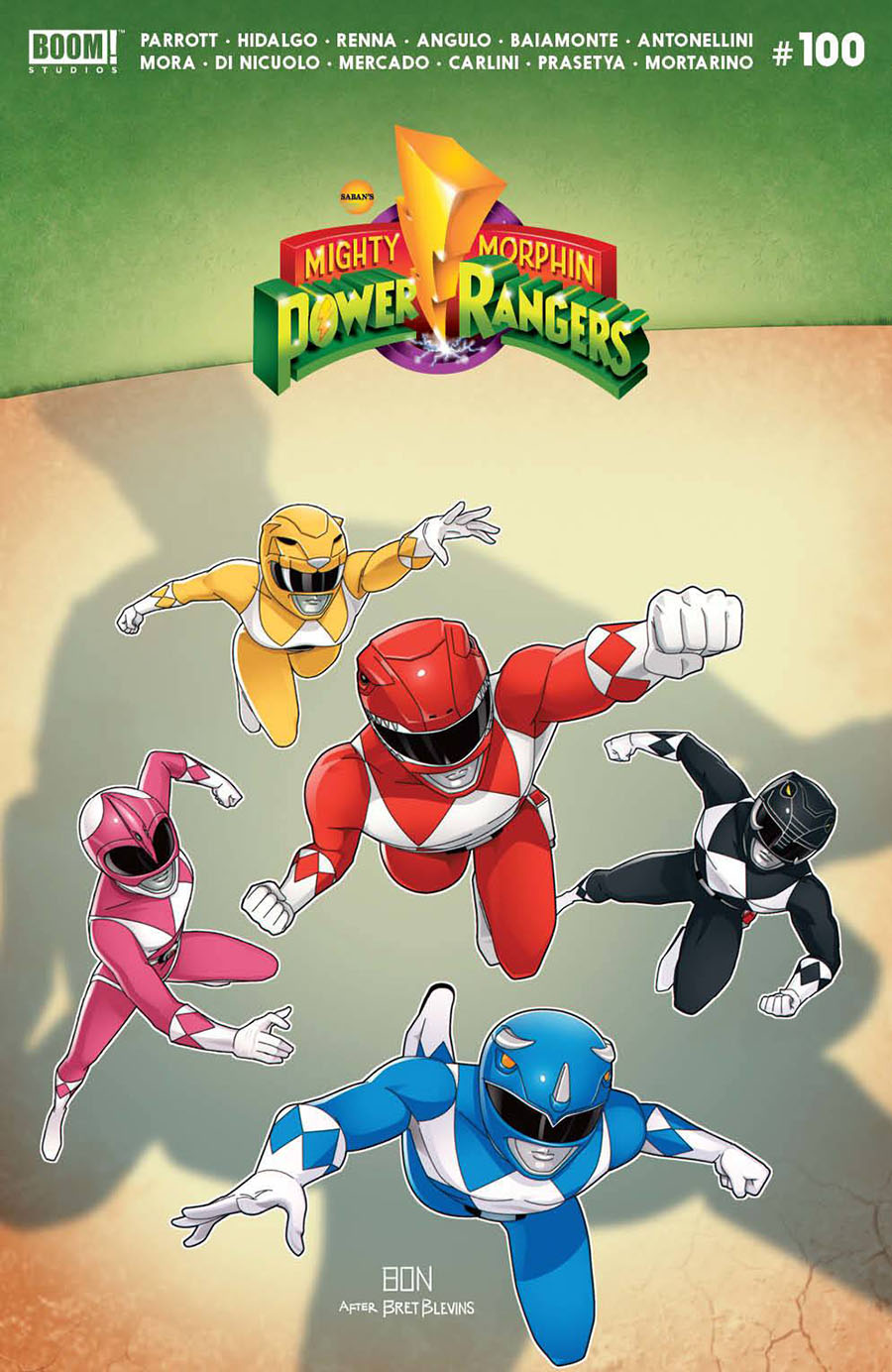 Mighty Morphin Power Rangers (BOOM Studios) #100 Cover B Variant Bon Bernardo Homage Cover