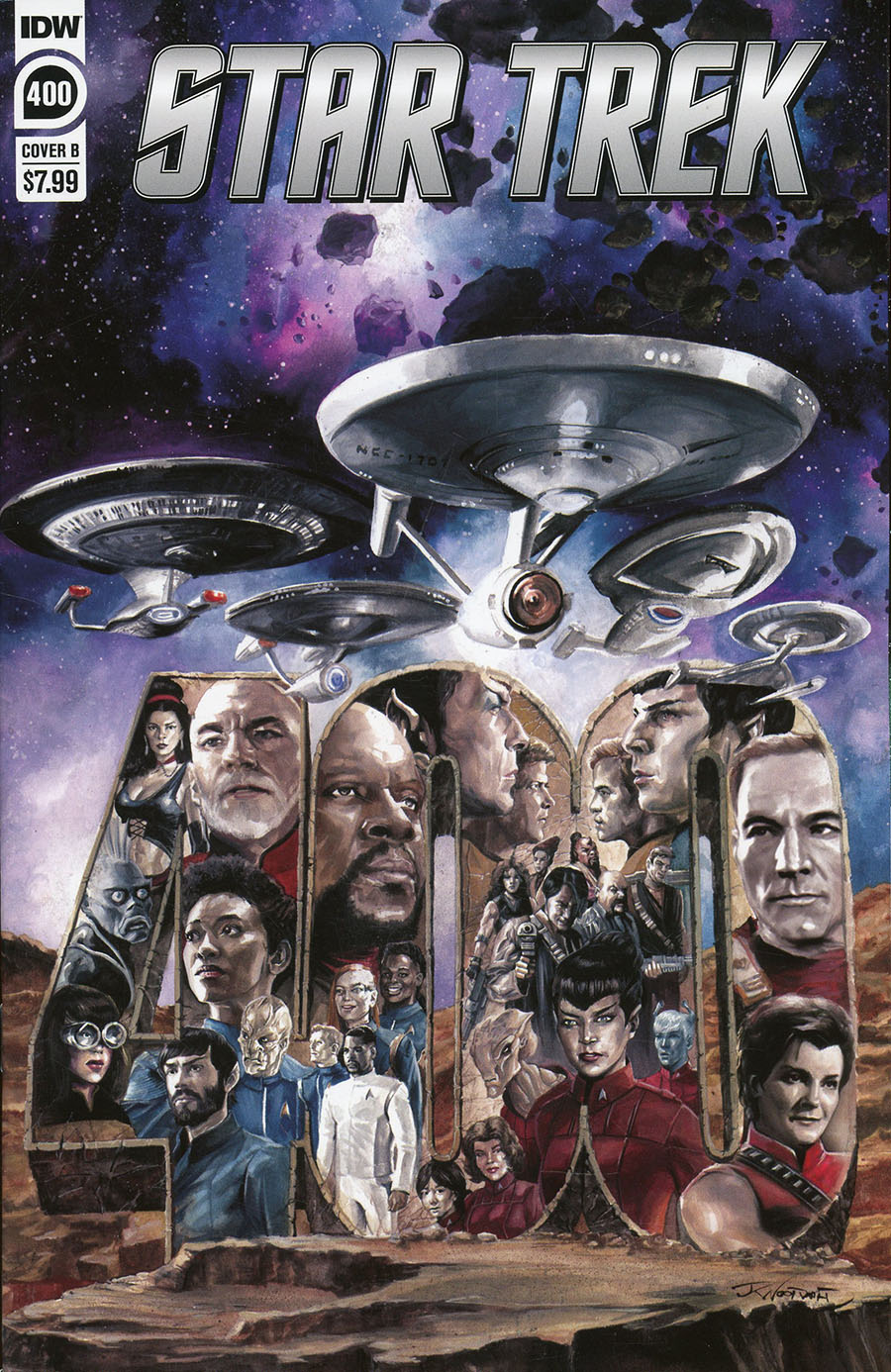 Star Trek (One Shot) #400 Cover B Variant JK Woodward Cover