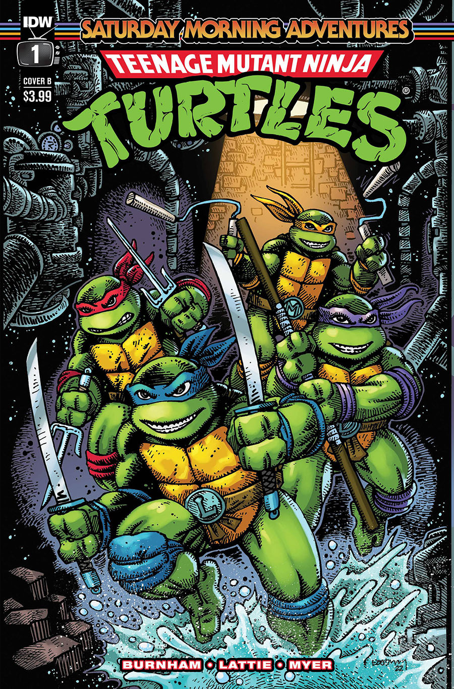 Teenage Mutant Ninja Turtles Saturday Morning Adventures #1 Cover B Variant Kevin Eastman Cover