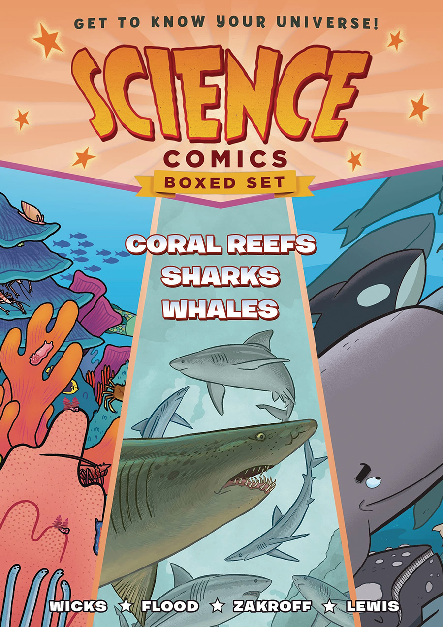 Science Comics Boxed Set Coral Reefs Sharks Whales