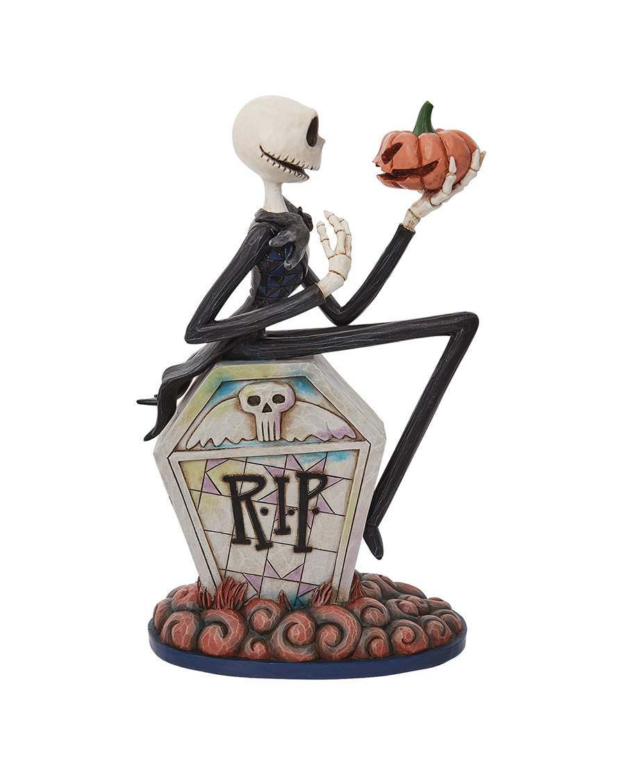 Disney Traditions Nightmare Before Christmas Jack Skellington On Gravestone 8.75-Inch Figurine