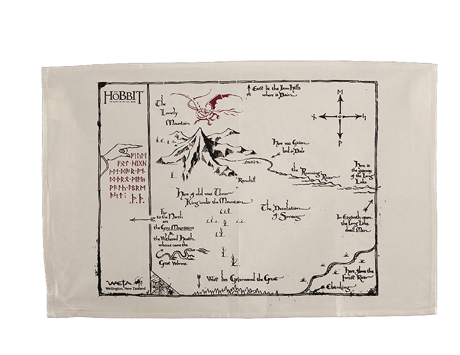 Hobbit Thorins Map Tea Towel