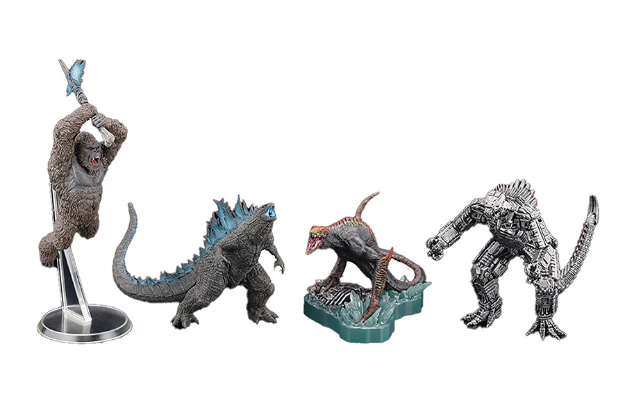 Godzilla vs Kong 2021 Hyper Modeling Trading Figure 4-Piece Set