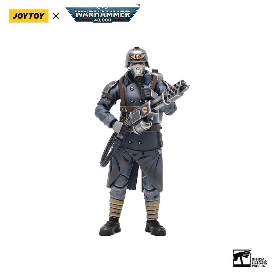 Joytoy Warhammer 40000 Death Korps Of Krieg Vet Guard Flamer 1/18 Scale Action Figure
