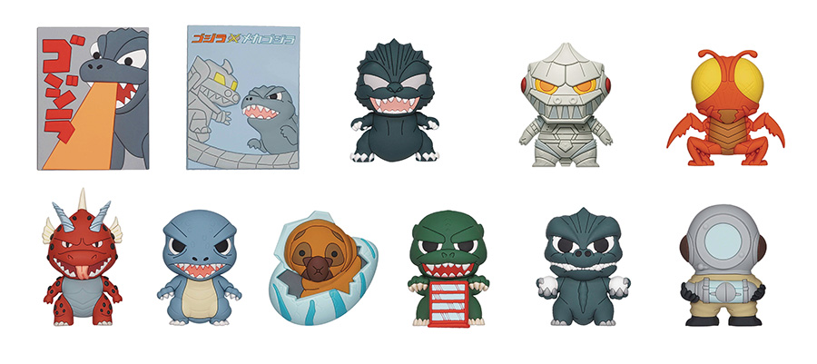 Godzilla Classic 3D Foam Bag Clip Series 4 Blind Mystery Box 24