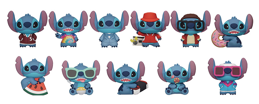 Lilo & Stitch 3D Foam Bag Clip Series 4 Blind Mystery Box 24-Piece Display