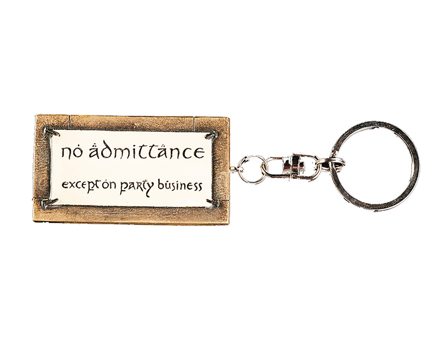 Lord Of The Rings No Admittance Sign Keychain