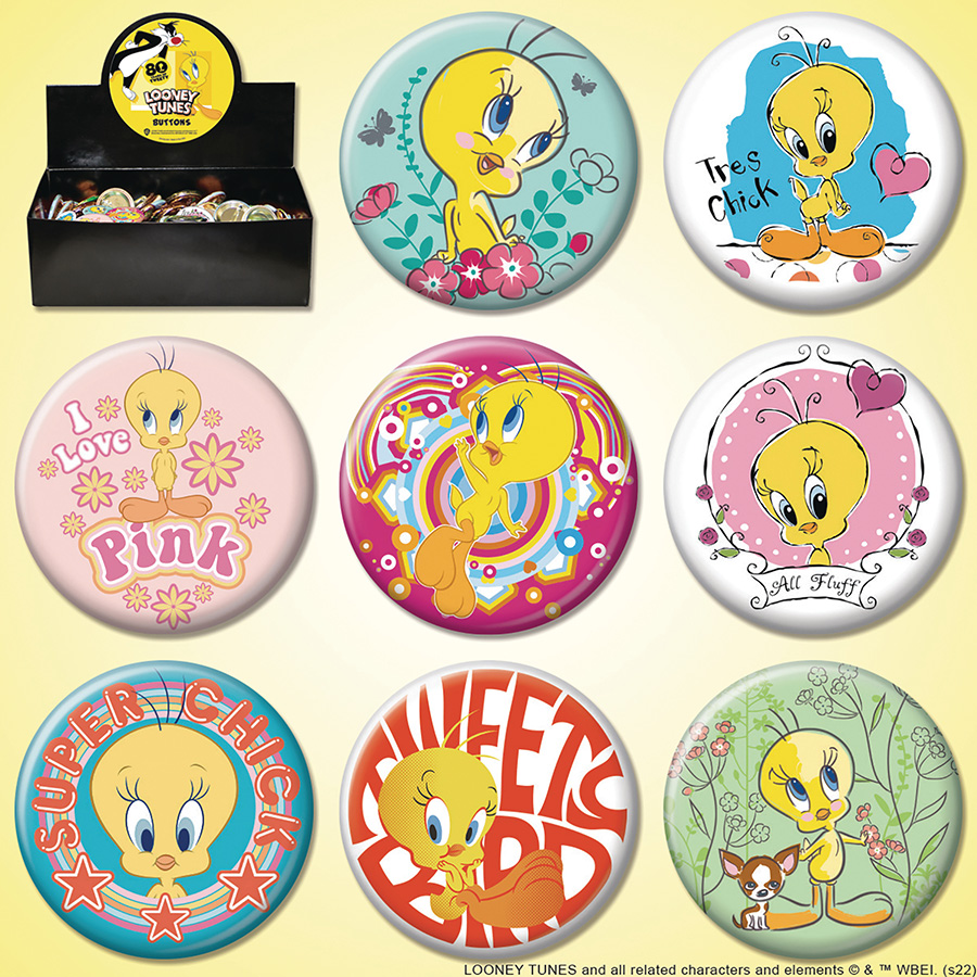 Tweety Bird Button 144-Piece Assortment Case