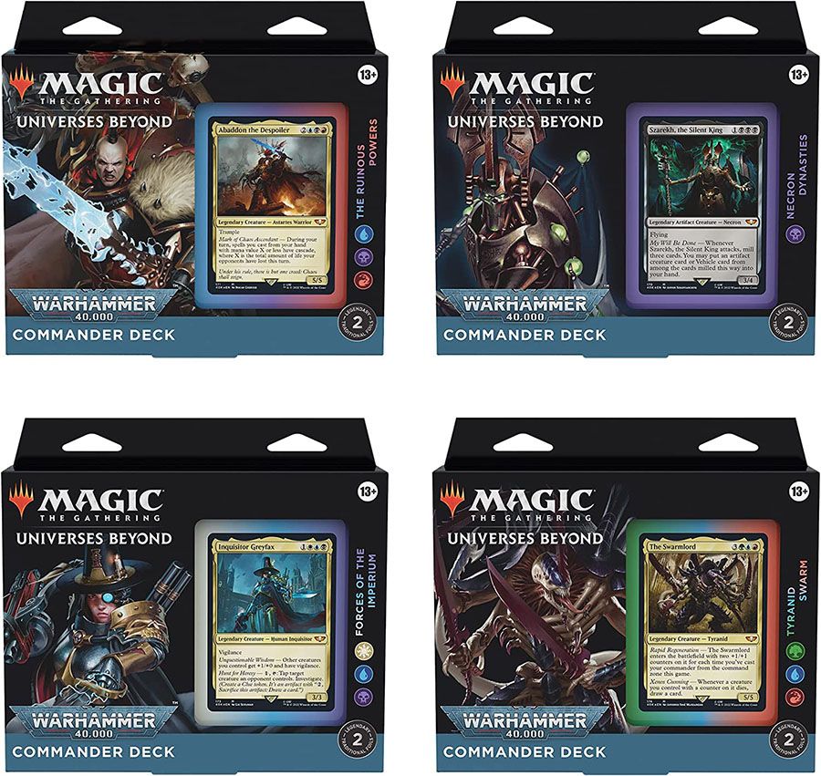 Magic The Gathering Universes Beyond Warhammer 40000 Commander Deck Display (4-Count)