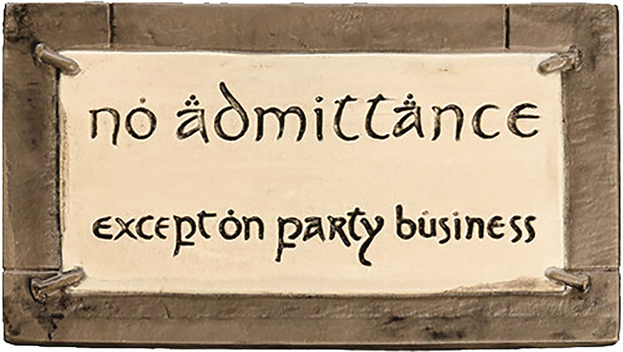 Lord Of The Rings Magnet - No Admittance Sign