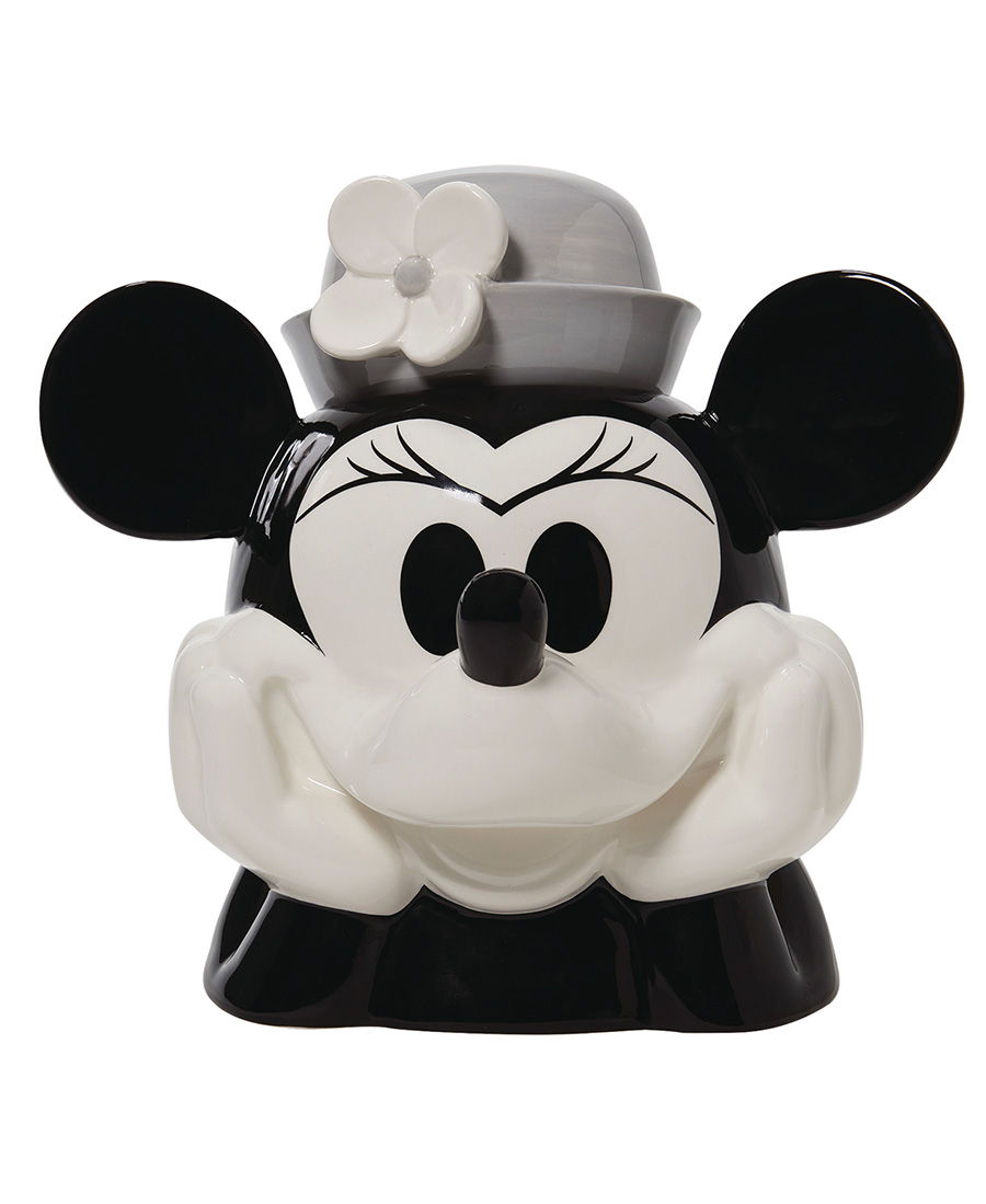 Minnie Mouse Black & White Ceramic Cookie Jar