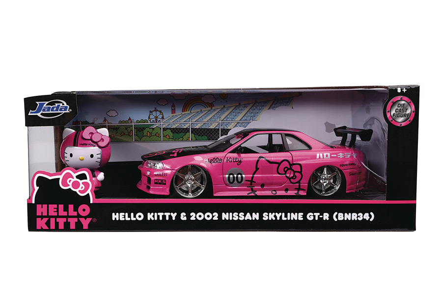 Hollywood Rides Hello Kitty 02 Nissan Skyline GT-R 1/24 Scale Die-Cast Vehicle