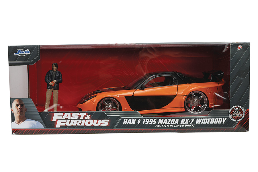 Hollywood Rides The Fast And The Furious Mazda RX7 With Han Figure 1/24 Scale Die-Cast Vehicle