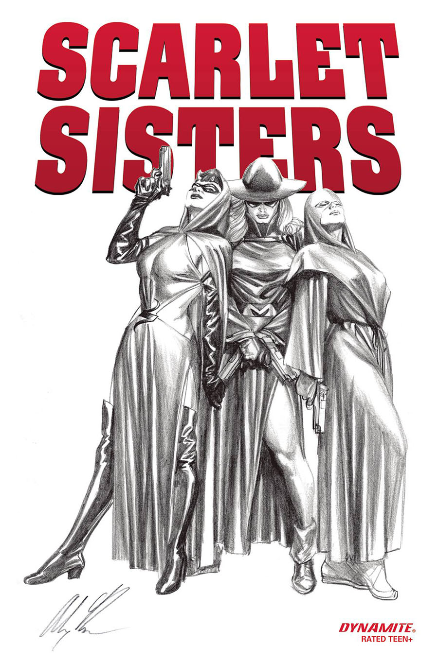 Scarlet Sisters #1 (One Shot) Cover D Incentive Alex Ross Pencils Variant Cover