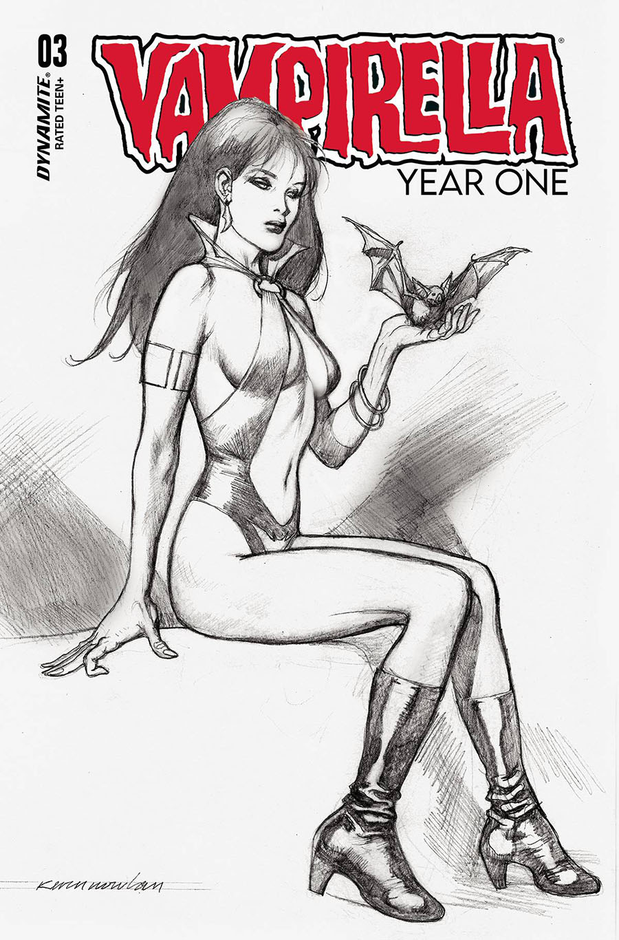 Vampirella Year One #3 Cover F Incentive Kevin Nowlan Pencils Variant Cover
