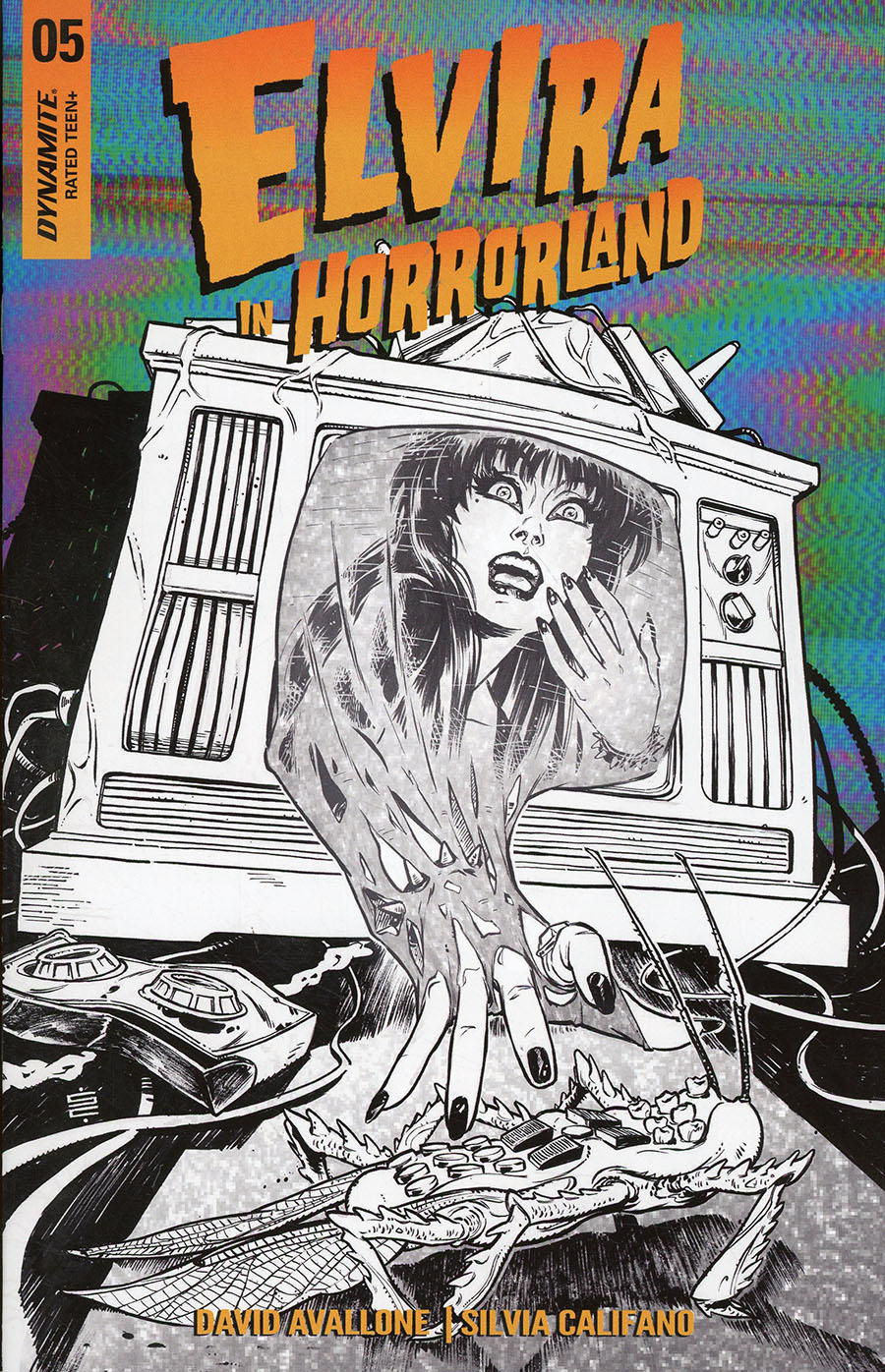 Elvira In Horrorland #5 Cover G Incentive Silvia Califano Black & White Cover