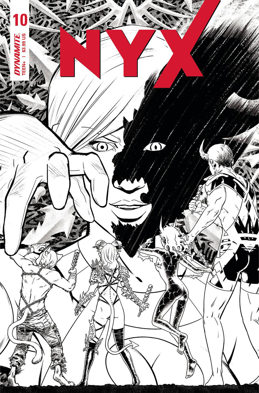 Nyx (Dynamite Entertainment) #10 Cover E Incentive Alvaro Lopez Black & White Cover