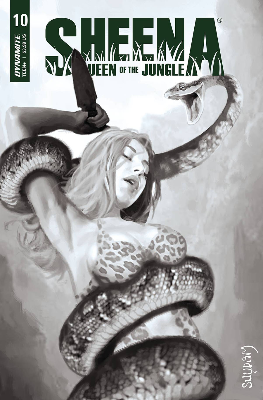 Sheena Queen Of The Jungle #10 Cover I Incentive Arthur Suydam Black & White Cover