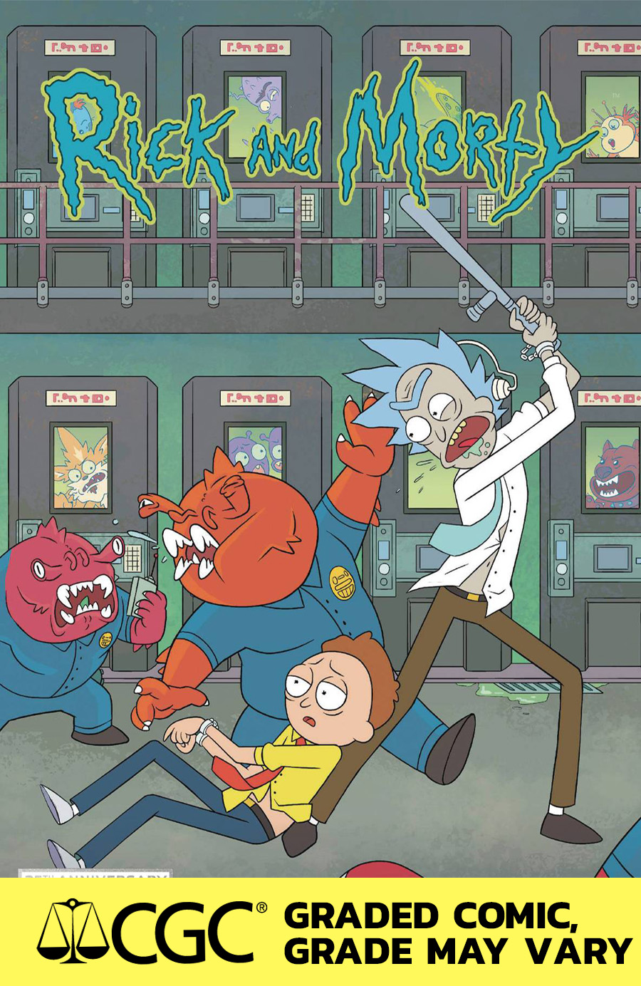 Rick And Morty Oni Press 25th Anniversary Edition #1 Cover B DF Silver Foil Variant Cover CGC Graded 9.6 Or Higher