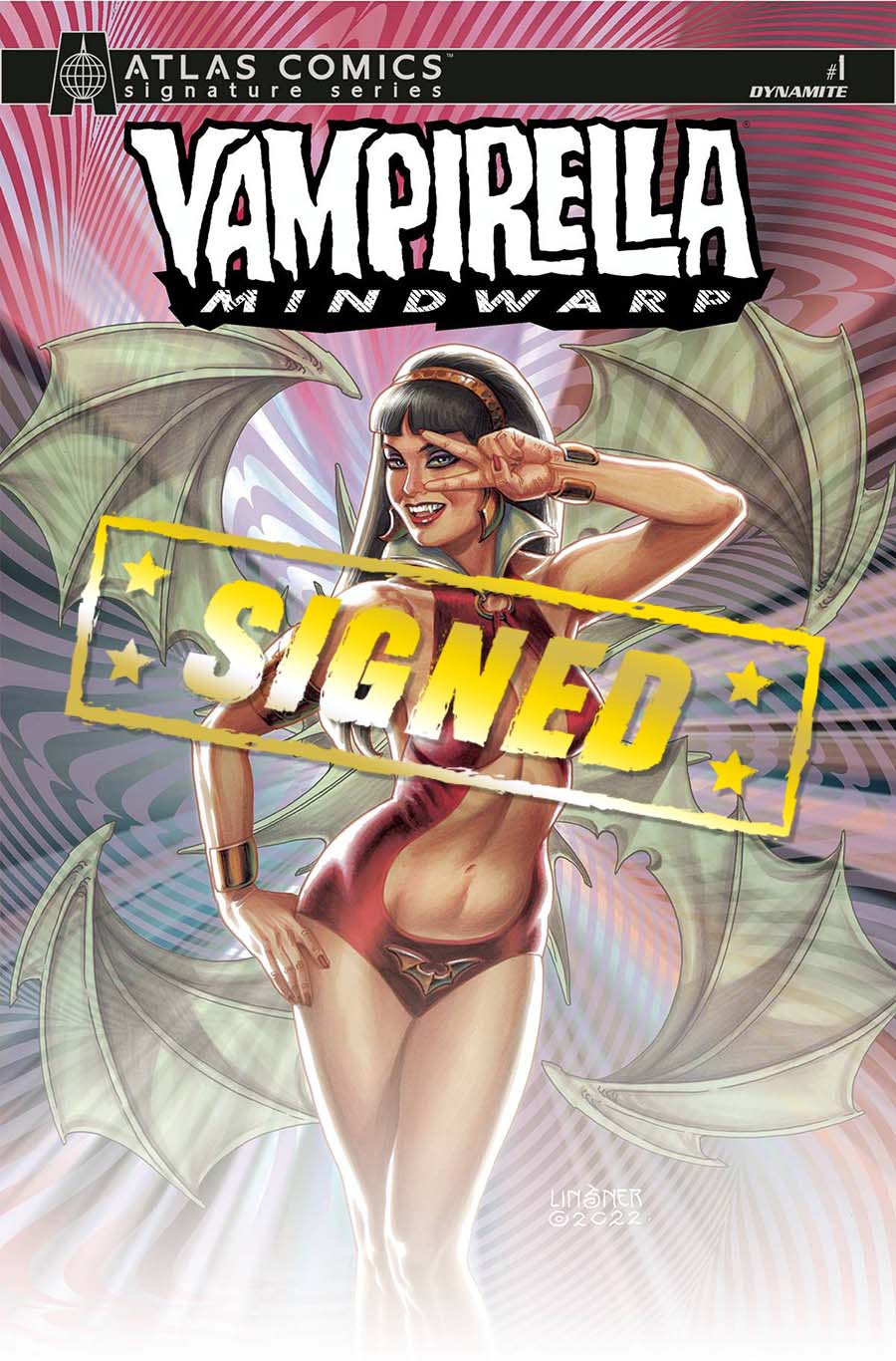 Vampirella Mindwarp #1 Cover N Atlas Comics Signature Series Signed By Jeff Parker