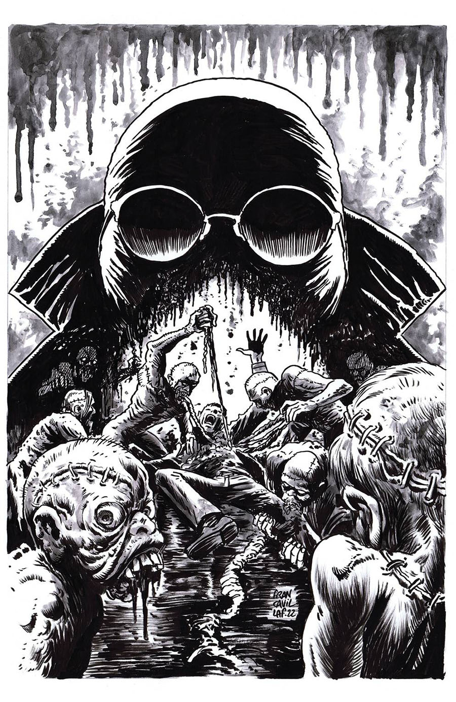 Stuff Of Nightmares #1 Cover L Incentive Francesco Francavilla Black & White Cover