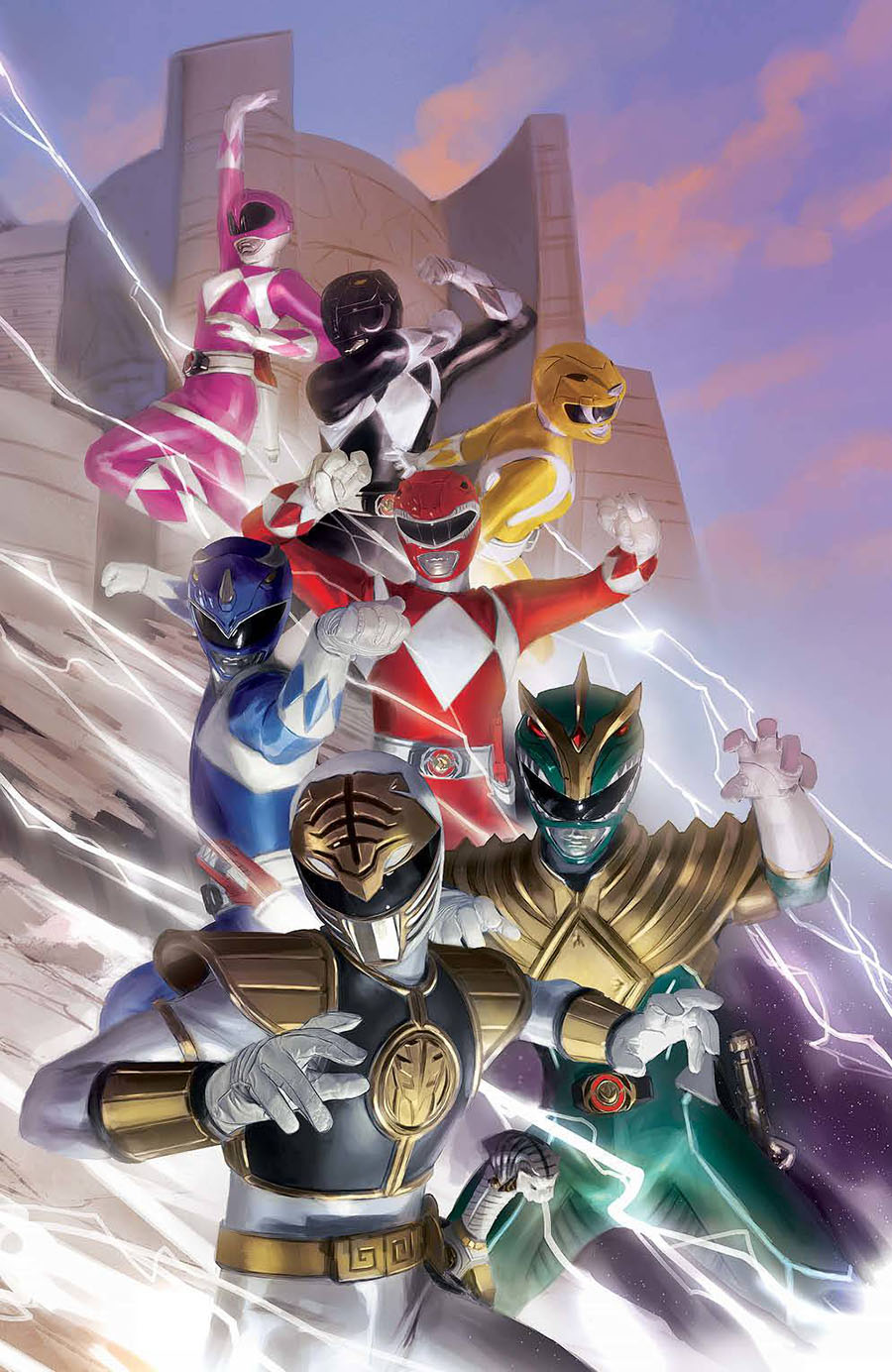 Mighty Morphin Power Rangers (BOOM Studios) #100 Cover J Incentive Miguel Mercado Wraparound Virgin Cover