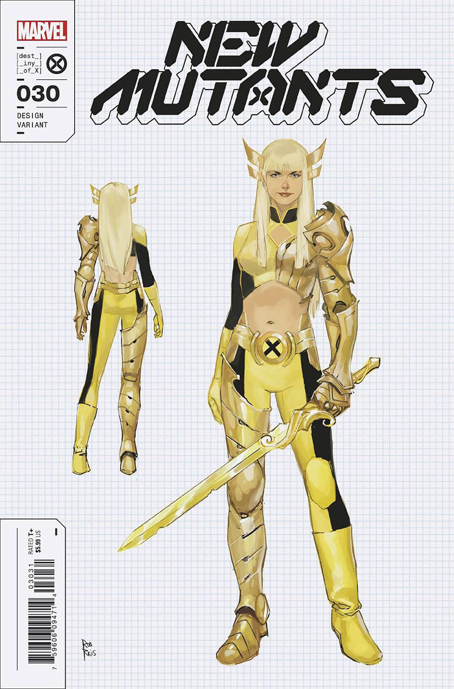 New Mutants Vol 4 #30 Cover E Incentive Rod Reis Design Variant Cover