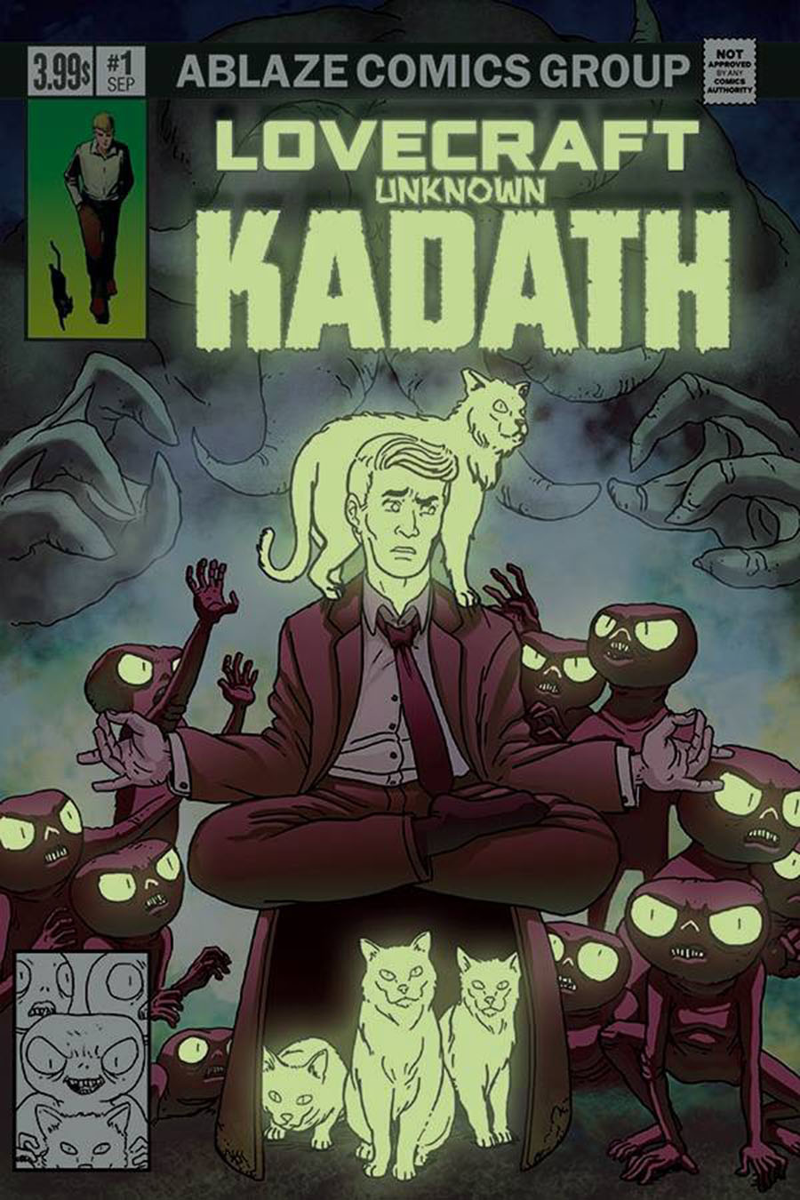 Lovecraft Unknown Kadath #1 Cover I Incentive Gabriel Bautista Doctor Strange 49 Parody Glow-In-The-Dark Cover